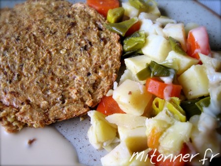Galettes au tofu fumé