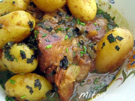 Porc au miel et aux pommes-de-terre nouvelles