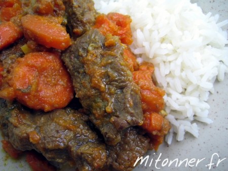 Cari de boeuf aux carottes