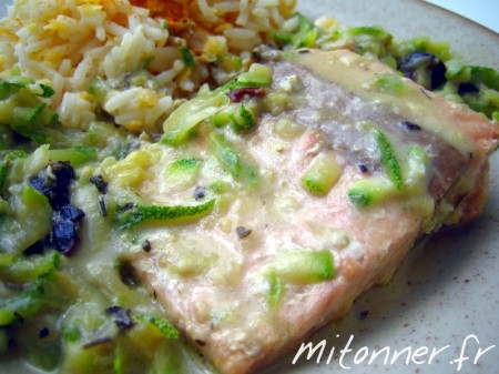 Pavé de saumon au gorgonzola