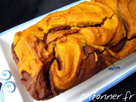 Gâteau marbré au potimarron et au chocolat Gâteau marbré au potimarron et au chocolat