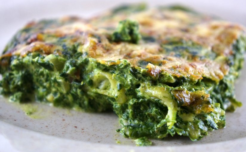 Gratin d’épinards aux ravioles