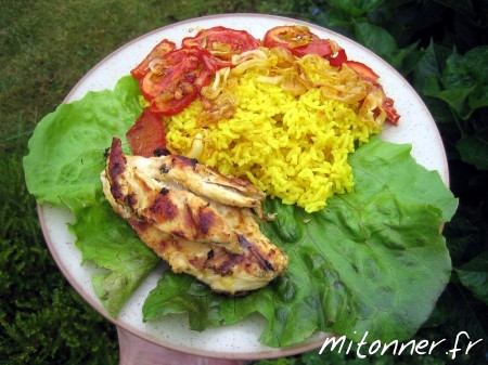 Poulet grillé épicé